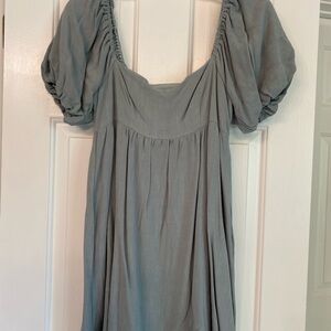 Altar'd State Blue Puff Sleeve Dress